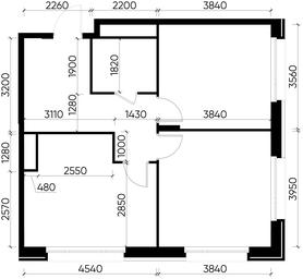 2-BD Apartment Sale, 59.7 sq. m. at Peredelkino Blizhnee, Korneya Chukovskogo Street, 1, Vnukovskoye Settlement, Moscow, Russia #4