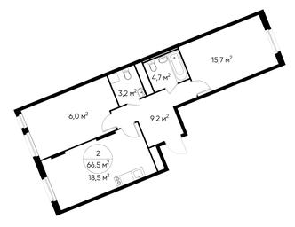 2-BD Apartment Sale, 66.5 sq. m. at Peredelkino Blizhnee, Korneya Chukovskogo Street, 1, Vnukovskoye Settlement, Moscow, Russia #3 2-BD Apartment Sale, 66.5 sq. m. at Peredelkino Blizhnee, Korneya Chukovskogo Street, 1, Vnukovskoye Settlement, Moscow, Russia #3