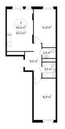 2-BD Apartment Sale, 66.5 sq. m. at Peredelkino Blizhnee, Korneya Chukovskogo Street, 1, Vnukovskoye Settlement, Moscow, Russia #3 2-BD Apartment Sale, 66.5 sq. m. at Peredelkino Blizhnee, Korneya Chukovskogo Street, 1, Vnukovskoye Settlement, Moscow, Russia #3