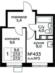 Продажа квартиры, 27 м² в ЖК «Цветочные Поляны», квартал № 23, поселение Филимонковское, Москва, Россия #2