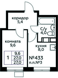 Продажа квартиры, 27 м² в ЖК «Цветочные Поляны», квартал № 23, поселение Филимонковское, Москва, Россия #4