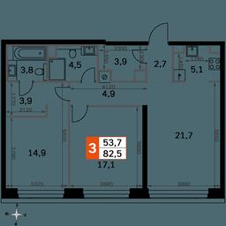 3-BD Apartment Sale, 82.5 sq. m. at Amber City, 3rd Khoroshyovsky Drive, 3А, Moscow, Russia #2 3-BD Apartment Sale, 82.5 sq. m. at Amber City, 3rd Khoroshyovsky Drive, 3А, Moscow, Russia #2