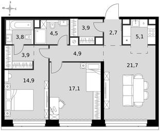 3-BD Apartment Sale, 82.5 sq. m. at Amber City, 3rd Khoroshyovsky Drive, 3А, Moscow, Russia #3 3-BD Apartment Sale, 82.5 sq. m. at Amber City, 3rd Khoroshyovsky Drive, 3А, Moscow, Russia #3