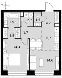 2-BD Apartment Sale, 52.6 sq. m. at Amber City, 3rd Khoroshyovsky Drive, 3А, Moscow, Russia #3 2-BD Apartment Sale, 52.6 sq. m. at Amber City, 3rd Khoroshyovsky Drive, 3А, Moscow, Russia #3