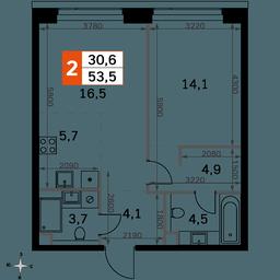 2-BD Apartment Sale, 53.5 sq. m. at Amber City, 3rd Khoroshyovsky Drive, 3А, Moscow, Russia #2 2-BD Apartment Sale, 53.5 sq. m. at Amber City, 3rd Khoroshyovsky Drive, 3А, Moscow, Russia #2