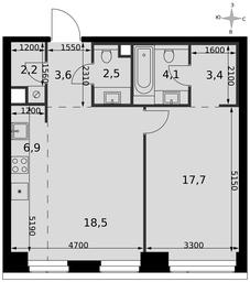 2-BD Apartment Sale, 58.9 sq. m. at Amber City, 3rd Khoroshyovsky Drive, 3А, Moscow, Russia #4