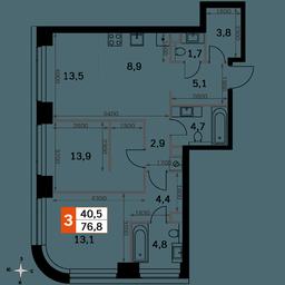 3-BD Apartment Sale, 76.8 sq. m. at Amber City, 3rd Khoroshyovsky Drive, 3А, Moscow, Russia #2 3-BD Apartment Sale, 76.8 sq. m. at Amber City, 3rd Khoroshyovsky Drive, 3А, Moscow, Russia #2