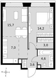2-BD Apartment Sale, 48.1 sq. m. at Amber City, 3rd Khoroshyovsky Drive, 3А, Moscow, Russia #3