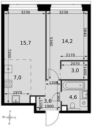 2-BD Apartment Sale, 48.1 sq. m. at Amber City, 3rd Khoroshyovsky Drive, 3А, Moscow, Russia #4
