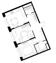 2-BD Apartment Sale, 53.1 sq. m. at Peredelkino Blizhnee, Korneya Chukovskogo Street, 1, Vnukovskoye Settlement, Moscow, Russia #4