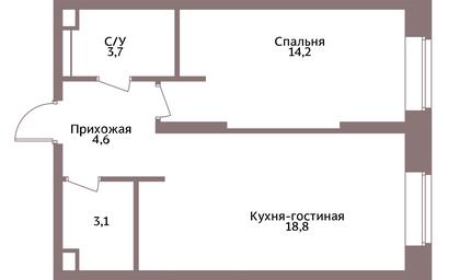 1-BD Apartment Sale, 44.8 sq. m. at Legacy, Michurinsky Avenue, 30А, Moscow, Russia #2