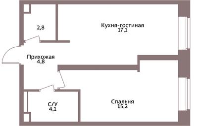1-BD Apartment Sale, 44 sq. m. at Legacy, Michurinsky Avenue, 30А, Moscow, Russia #2