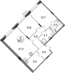 2-BD Apartment Sale, 69.7 sq. m. at Rezidentsii Skolkovo, Kashtanovaya ulitsa, 1, rabochiy posyolok Zarechye, Odintsovskiy City District, Moscow Region, Russia #2 2-BD Apartment Sale, 69.7 sq. m. at Rezidentsii Skolkovo, Kashtanovaya ulitsa, 1, rabochiy posyolok Zarechye, Odintsovskiy City District, Moscow Region, Russia #2
