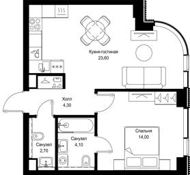1-BD Apartment Sale, 48.7 sq. m. at Multikvartal CITYZEN, Vishnyovaya Street, Moscow, Russia #3 1-BD Apartment Sale, 48.7 sq. m. at Multikvartal CITYZEN, Vishnyovaya Street, Moscow, Russia #3