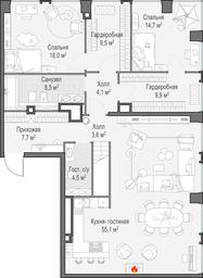 4-BD Apartment Sale, 272.7 sq. m. at Life Time, Sergeya Makeyeva Street, вл11/9с1-10, Moscow, Russia #3