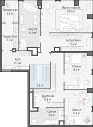 4-BD Apartment Sale, 272.7 sq. m. at Life Time, Sergeya Makeyeva Street, вл11/9с1-10, Moscow, Russia #4