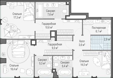Продажа 3-комн. квартиры, 198,8 м² в ЖК «Роскошный квартал LIFE TIME (ЛАЙФ ТАЙМ)», улица Сергея Макеева, вл11/9с1-10, Москва, Россия #4