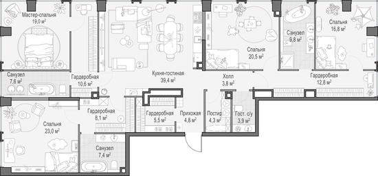 5-BD Apartment Sale, 199.2 sq. m. at Life Time, Sergeya Makeyeva Street, вл11/9с1-10, Moscow, Russia #3 5-BD Apartment Sale, 199.2 sq. m. at Life Time, Sergeya Makeyeva Street, вл11/9с1-10, Moscow, Russia #3