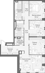 2-BD Apartment Sale, 132.9 sq. m. at Life Time, Sergeya Makeyeva Street, вл11/9с1-10, Moscow, Russia #3 2-BD Apartment Sale, 132.9 sq. m. at Life Time, Sergeya Makeyeva Street, вл11/9с1-10, Moscow, Russia #3
