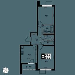 2-BD Apartment Sale, 60.3 sq. m. at Yzhnaya Bitsa, Yuzhnaya Bitsa Residential Complex, posyolok Bittsa, Leninskiy City District, Moscow Region, Russia #2 2-BD Apartment Sale, 60.3 sq. m. at Yzhnaya Bitsa, Yuzhnaya Bitsa Residential Complex, posyolok Bittsa, Leninskiy City District, Moscow Region, Russia #2
