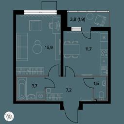 1-BD Apartment Sale, 42.9 sq. m. at Yzhnaya Bitsa, Yuzhnaya Bitsa Residential Complex, posyolok Bittsa, Leninskiy City District, Moscow Region, Russia #3 1-BD Apartment Sale, 42.9 sq. m. at Yzhnaya Bitsa, Yuzhnaya Bitsa Residential Complex, posyolok Bittsa, Leninskiy City District, Moscow Region, Russia #3