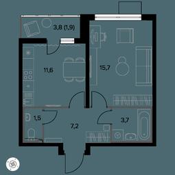 1-BD Apartment Sale, 42.5平方米 at Yzhnaya Bitsa, Yuzhnaya Bitsa Residential Complex, posyolok Bittsa, Leninskiy City District, Moscow Region, Russia #3 1-BD Apartment Sale, 42.5平方米 at Yzhnaya Bitsa, Yuzhnaya Bitsa Residential Complex, posyolok Bittsa, Leninskiy City District, Moscow Region, Russia #3