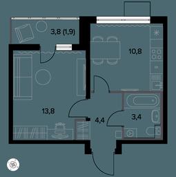 1-BD Apartment Sale, 34.7 sq. m. at Yzhnaya Bitsa, Yuzhnaya Bitsa Residential Complex, posyolok Bittsa, Leninskiy City District, Moscow Region, Russia #3 1-BD Apartment Sale, 34.7 sq. m. at Yzhnaya Bitsa, Yuzhnaya Bitsa Residential Complex, posyolok Bittsa, Leninskiy City District, Moscow Region, Russia #3