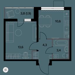 1-BD Apartment Sale, 34.3平方米 at Yzhnaya Bitsa, Yuzhnaya Bitsa Residential Complex, posyolok Bittsa, Leninskiy City District, Moscow Region, Russia #3 1-BD Apartment Sale, 34.3平方米 at Yzhnaya Bitsa, Yuzhnaya Bitsa Residential Complex, posyolok Bittsa, Leninskiy City District, Moscow Region, Russia #3