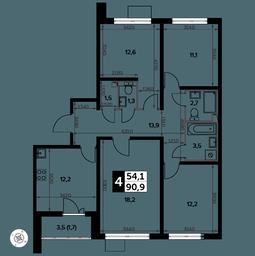 Продажа 4-комн. квартиры, 92 м² в ЖК «Южная Битца», жилой комплекс Южная Битца, посёлок Битца, Ленинский городской округ, Московская область, Россия #4