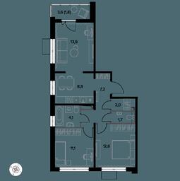 3-BD Apartment Sale, 63.2 sq. m. at Yzhnaya Bitsa, Yuzhnaya Bitsa Residential Complex, posyolok Bittsa, Leninskiy City District, Moscow Region, Russia #3 3-BD Apartment Sale, 63.2 sq. m. at Yzhnaya Bitsa, Yuzhnaya Bitsa Residential Complex, posyolok Bittsa, Leninskiy City District, Moscow Region, Russia #3