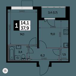 1-BD Apartment Sale, 38.5 sq. m. at Yzhnaya Bitsa, Yuzhnaya Bitsa Residential Complex, posyolok Bittsa, Leninskiy City District, Moscow Region, Russia #2 1-BD Apartment Sale, 38.5 sq. m. at Yzhnaya Bitsa, Yuzhnaya Bitsa Residential Complex, posyolok Bittsa, Leninskiy City District, Moscow Region, Russia #2