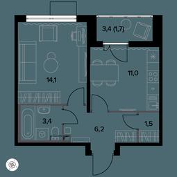1-BD Apartment Sale, 38.5 sq. m. at Yzhnaya Bitsa, Yuzhnaya Bitsa Residential Complex, posyolok Bittsa, Leninskiy City District, Moscow Region, Russia #3 1-BD Apartment Sale, 38.5 sq. m. at Yzhnaya Bitsa, Yuzhnaya Bitsa Residential Complex, posyolok Bittsa, Leninskiy City District, Moscow Region, Russia #3