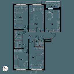 4-BD Apartment Sale, 112.8平方米 at Yzhnaya Bitsa, Yuzhnaya Bitsa Residential Complex, posyolok Bittsa, Leninskiy City District, Moscow Region, Russia #3 4-BD Apartment Sale, 112.8平方米 at Yzhnaya Bitsa, Yuzhnaya Bitsa Residential Complex, posyolok Bittsa, Leninskiy City District, Moscow Region, Russia #3