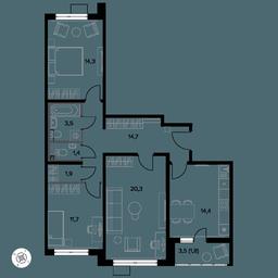 3-BD Apartment Sale, 84.9 sq. m. at Yzhnaya Bitsa, Yuzhnaya Bitsa Residential Complex, posyolok Bittsa, Leninskiy City District, Moscow Region, Russia #3 3-BD Apartment Sale, 84.9 sq. m. at Yzhnaya Bitsa, Yuzhnaya Bitsa Residential Complex, posyolok Bittsa, Leninskiy City District, Moscow Region, Russia #3