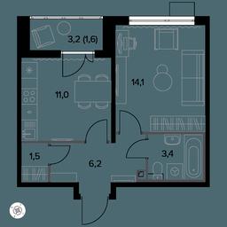 1-BD Apartment Sale, 38.5平方米 at Yzhnaya Bitsa, Yuzhnaya Bitsa Residential Complex, posyolok Bittsa, Leninskiy City District, Moscow Region, Russia #3 1-BD Apartment Sale, 38.5平方米 at Yzhnaya Bitsa, Yuzhnaya Bitsa Residential Complex, posyolok Bittsa, Leninskiy City District, Moscow Region, Russia #3