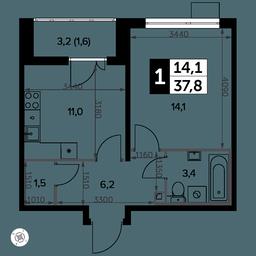 1-BD Apartment Sale, 38.5平方米 at Yzhnaya Bitsa, Yuzhnaya Bitsa Residential Complex, posyolok Bittsa, Leninskiy City District, Moscow Region, Russia #2 1-BD Apartment Sale, 38.5平方米 at Yzhnaya Bitsa, Yuzhnaya Bitsa Residential Complex, posyolok Bittsa, Leninskiy City District, Moscow Region, Russia #2