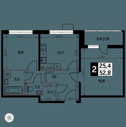2-BD Apartment Sale, 53.7 sq. m. at Yzhnaya Bitsa, Yuzhnaya Bitsa Residential Complex, posyolok Bittsa, Leninskiy City District, Moscow Region, Russia #2 2-BD Apartment Sale, 53.7 sq. m. at Yzhnaya Bitsa, Yuzhnaya Bitsa Residential Complex, posyolok Bittsa, Leninskiy City District, Moscow Region, Russia #2