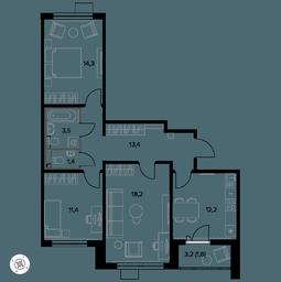 3-BD Apartment Sale, 76.7平方米 at Yzhnaya Bitsa, Yuzhnaya Bitsa Residential Complex, posyolok Bittsa, Leninskiy City District, Moscow Region, Russia #3 3-BD Apartment Sale, 76.7平方米 at Yzhnaya Bitsa, Yuzhnaya Bitsa Residential Complex, posyolok Bittsa, Leninskiy City District, Moscow Region, Russia #3