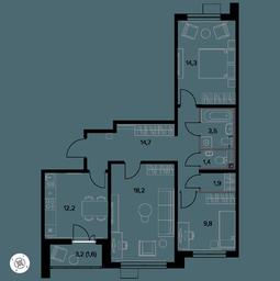 3-BD Apartment Sale, 78.8 sq. m. at Yzhnaya Bitsa, Yuzhnaya Bitsa Residential Complex, posyolok Bittsa, Leninskiy City District, Moscow Region, Russia #3 3-BD Apartment Sale, 78.8 sq. m. at Yzhnaya Bitsa, Yuzhnaya Bitsa Residential Complex, posyolok Bittsa, Leninskiy City District, Moscow Region, Russia #3
