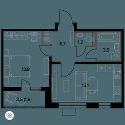 1-BD Apartment Sale, 43.4 sq. m. at Yzhnaya Bitsa, Yuzhnaya Bitsa Residential Complex, posyolok Bittsa, Leninskiy City District, Moscow Region, Russia #3 1-BD Apartment Sale, 43.4 sq. m. at Yzhnaya Bitsa, Yuzhnaya Bitsa Residential Complex, posyolok Bittsa, Leninskiy City District, Moscow Region, Russia #3
