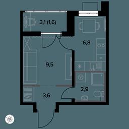 Apartment Sale, 25.2平方米 at Yzhnaya Bitsa, Yuzhnaya Bitsa Residential Complex, posyolok Bittsa, Leninskiy City District, Moscow Region, Russia #3 Apartment Sale, 25.2平方米 at Yzhnaya Bitsa, Yuzhnaya Bitsa Residential Complex, posyolok Bittsa, Leninskiy City District, Moscow Region, Russia #3
