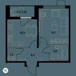 1-BD Apartment Sale, 38.6平方米 at Yzhnaya Bitsa, Yuzhnaya Bitsa Residential Complex, posyolok Bittsa, Leninskiy City District, Moscow Region, Russia #3 1-BD Apartment Sale, 38.6平方米 at Yzhnaya Bitsa, Yuzhnaya Bitsa Residential Complex, posyolok Bittsa, Leninskiy City District, Moscow Region, Russia #3