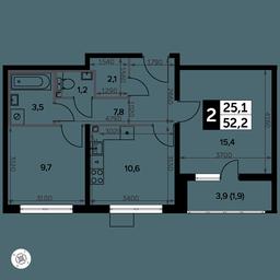 2-BD Apartment Sale, 53.2 sq. m. at Yzhnaya Bitsa, Yuzhnaya Bitsa Residential Complex, posyolok Bittsa, Leninskiy City District, Moscow Region, Russia #2 2-BD Apartment Sale, 53.2 sq. m. at Yzhnaya Bitsa, Yuzhnaya Bitsa Residential Complex, posyolok Bittsa, Leninskiy City District, Moscow Region, Russia #2