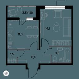 1-BD Apartment Sale, 38.8 sq. m. at Yzhnaya Bitsa, Yuzhnaya Bitsa Residential Complex, posyolok Bittsa, Leninskiy City District, Moscow Region, Russia #3 1-BD Apartment Sale, 38.8 sq. m. at Yzhnaya Bitsa, Yuzhnaya Bitsa Residential Complex, posyolok Bittsa, Leninskiy City District, Moscow Region, Russia #3