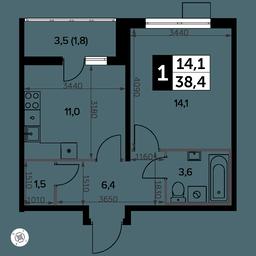1-BD Apartment Sale, 38.8 sq. m. at Yzhnaya Bitsa, Yuzhnaya Bitsa Residential Complex, posyolok Bittsa, Leninskiy City District, Moscow Region, Russia #2 1-BD Apartment Sale, 38.8 sq. m. at Yzhnaya Bitsa, Yuzhnaya Bitsa Residential Complex, posyolok Bittsa, Leninskiy City District, Moscow Region, Russia #2