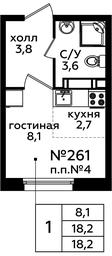 Apartment Sale, 18.1 sq. m. at Eko Bunino, prospekt Kuprina, 34к1, Sosenskoye Settlement, Moscow, Russia #3 Apartment Sale, 18.1 sq. m. at Eko Bunino, prospekt Kuprina, 34к1, Sosenskoye Settlement, Moscow, Russia #3