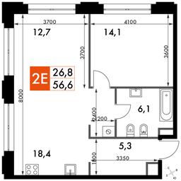 2-BD Apartment Sale, 58.6平方米 at Sydney Prime, Shenogina Street, Moscow, Russia #2 2-BD Apartment Sale, 58.6平方米 at Sydney Prime, Shenogina Street, Moscow, Russia #2