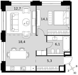 2-BD Apartment Sale, 58.6平方米 at Sydney Prime, Shenogina Street, Moscow, Russia #3 2-BD Apartment Sale, 58.6平方米 at Sydney Prime, Shenogina Street, Moscow, Russia #3