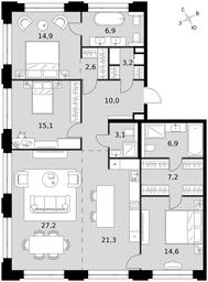 4-BD Apartment Sale, 135.8平方米 at Sydney Prime, Shenogina Street, Moscow, Russia #3 4-BD Apartment Sale, 135.8平方米 at Sydney Prime, Shenogina Street, Moscow, Russia #3