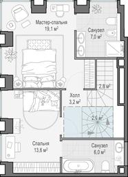 1-BD Apartment Sale, 109.4 sq. m. at Life Time, Sergeya Makeyeva Street, вл11/9с1-10, Moscow, Russia #2 1-BD Apartment Sale, 109.4 sq. m. at Life Time, Sergeya Makeyeva Street, вл11/9с1-10, Moscow, Russia #2